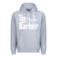 Heather Grey the barber Premium Hoodie - artisFamous