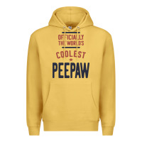 Antique Gold Officially The World's Coolest Peepaw | Mens Gift Premium Hoodie - artisFamous