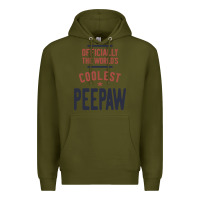 Army Green Officially The World's Coolest Peepaw | Mens Gift Premium Hoodie - artisFamous