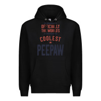 Black Officially The World's Coolest Peepaw | Mens Gift Premium Hoodie - artisFamous