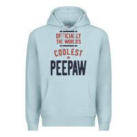 Blue Mist Officially The World's Coolest Peepaw | Mens Gift Premium Hoodie - artisFamous
