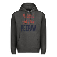 Charcoal Heather Officially The World's Coolest Peepaw | Mens Gift Premium Hoodie - artisFamous