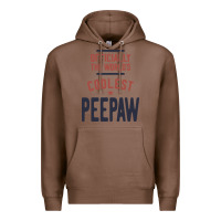 Chestnut Officially The World's Coolest Peepaw | Mens Gift Premium Hoodie - artisFamous