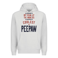 Dove Grey Officially The World's Coolest Peepaw | Mens Gift Premium Hoodie - artisFamous