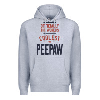 Heather Grey Officially The World's Coolest Peepaw | Mens Gift Premium Hoodie - artisFamous