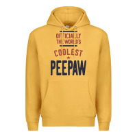 Mustard Officially The World's Coolest Peepaw | Mens Gift Premium Hoodie - artisFamous