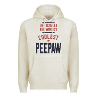 Oatmeal Heather Officially The World's Coolest Peepaw | Mens Gift Premium Hoodie - artisFamous
