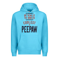 Ocean Blue Officially The World's Coolest Peepaw | Mens Gift Premium Hoodie - artisFamous