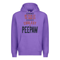 Purple Officially The World's Coolest Peepaw | Mens Gift Premium Hoodie - artisFamous