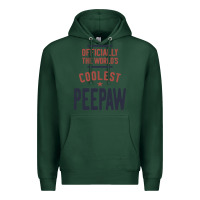 Sports Green Officially The World's Coolest Peepaw | Mens Gift Premium Hoodie - artisFamous
