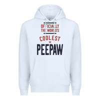 White Officially The World's Coolest Peepaw | Mens Gift Premium Hoodie - artisFamous