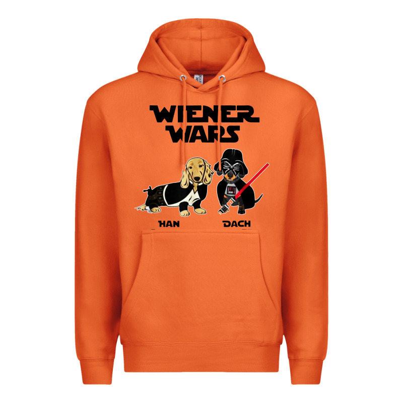 Wiener Wars Funny Dachshund Premium Hoodie by artisFamous | Teevron