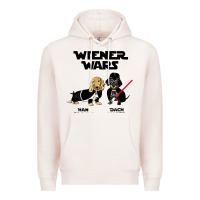 Pale Pink wiener wars funny dachshund Premium Hoodie - artisFamous