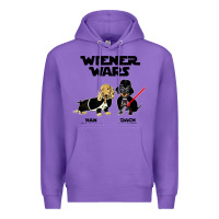 Purple wiener wars funny dachshund Premium Hoodie - artisFamous