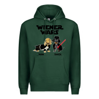 Sports Green wiener wars funny dachshund Premium Hoodie - artisFamous