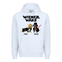 White wiener wars funny dachshund Premium Hoodie - artisFamous