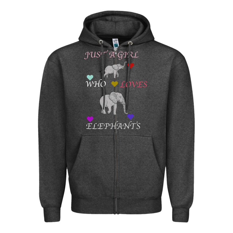 Just A Girl Who Loves Elephants Zipper Hoodie by Bettercallsaul | Teevron