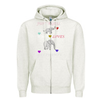 Oatmeal Heather Just A Girl Who Loves Elephants Zipper Hoodie - Bettercallsaul