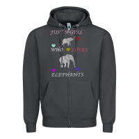 Smoke Just A Girl Who Loves Elephants Zipper Hoodie - Bettercallsaul