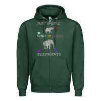 Sports Green Just A Girl Who Loves Elephants Zipper Hoodie - Bettercallsaul