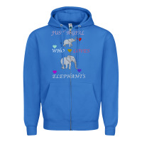 True Royal Just A Girl Who Loves Elephants Zipper Hoodie - Bettercallsaul