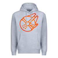 Heather Grey millennium falcon Premium Hoodie - artisFamous