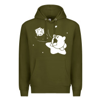 Army Green kirby gamer geek snes Premium Hoodie - artisFamous