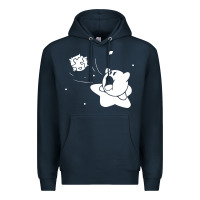 Navy kirby gamer geek snes Premium Hoodie - artisFamous