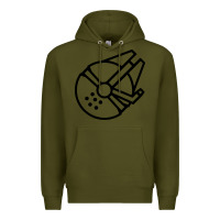 Army Green millennium falcon Premium Hoodie - artisFamous