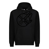 Black millennium falcon Premium Hoodie - artisFamous