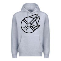 Heather Grey millennium falcon Premium Hoodie - artisFamous