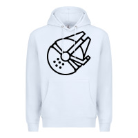 White millennium falcon Premium Hoodie - artisFamous