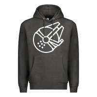 Charcoal Heather millennium falcon Premium Hoodie - artisFamous
