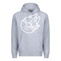 Heather Grey millennium falcon Premium Hoodie - artisFamous
