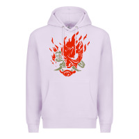 Lilac punk samurai Premium Hoodie - artisFamous
