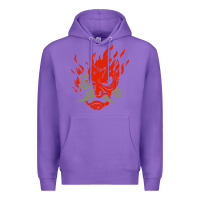 Purple punk samurai Premium Hoodie - artisFamous