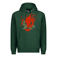 Sports Green punk samurai Premium Hoodie - artisFamous