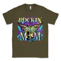 Army Green Rockin' the mom Mother's Day Classic Tee - FaDigitalArtStudio