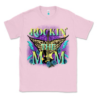 Bubblegum Pink Rockin' the mom Mother's Day Classic Tee - FaDigitalArtStudio