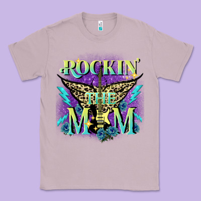 Rockin' The Mom Mother's Day Classic Tee Designed By Fadigitalartstudio