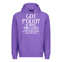 Purple got polio me neither thanks science Premium Hoodie - artisFamous
