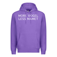 Purple more vogel less mamet Premium Hoodie - artisFamous