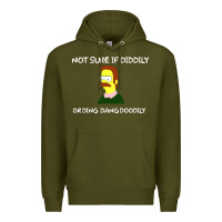 Army Green ned flanders Premium Hoodie - artisFamous