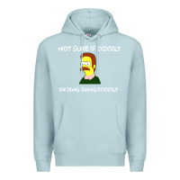 Blue Mist ned flanders Premium Hoodie - artisFamous