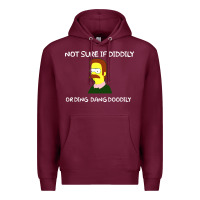 Burgundy ned flanders Premium Hoodie - artisFamous