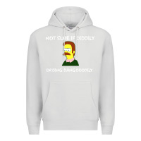 Dove Grey ned flanders Premium Hoodie - artisFamous