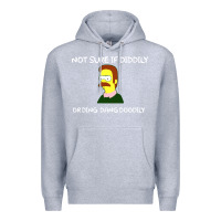 Heather Grey ned flanders Premium Hoodie - artisFamous