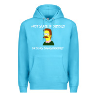 Ocean Blue ned flanders Premium Hoodie - artisFamous