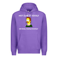 Purple ned flanders Premium Hoodie - artisFamous