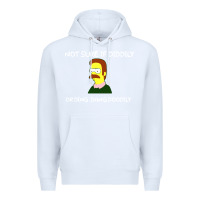 White ned flanders Premium Hoodie - artisFamous